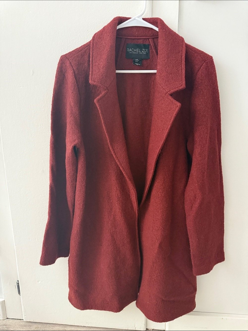 Rachel Zoe Women's Burnt Orange Open Front Trench Coat